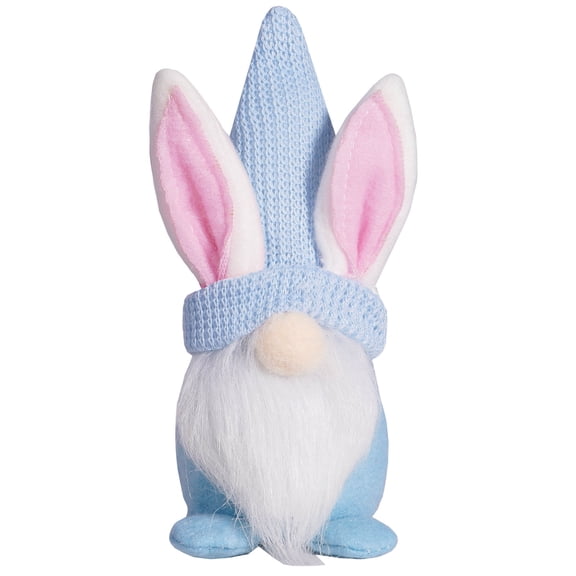 7.09" Easter Faceless Doll Plush Toy Soft Stuffed Gnome Bunny Elf Tomte Spring Home Decor Festival Ornament Gift for Adults Table Tiered Tray Decoration(Blue)