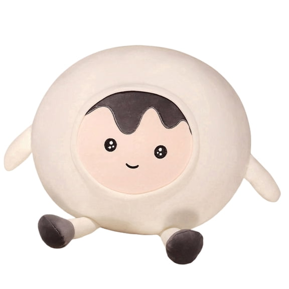 7.09 Inch Cute Dumpling Plush Pillow, Soft Stuffed Food Toy, Cozy Home Decor Cushion, Gift for Boys and Girls