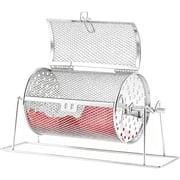 MXOYOXM 1 Pack Silver Spinning Ticket Drum with Stand, 7.09 x 4.72 Compact Game Draw Container Holds up to 600 Tickets for Event Use