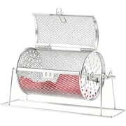 MXOYOXM 1 Pack Silver Spinning Ticket Drum with Stand, 7.09 x 4.72 Compact Game Draw Container Holds up to 600 Tickets for Event Use