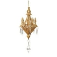 thumbnail image 1 of 7.09Inch Vintage Gold Chandelier Ornaments Holiday Ornaments for Christmas Tree, Shatterproof Decorations, Assorted Classic Shapes, Elegant Home Decor Accents, 1 of 3