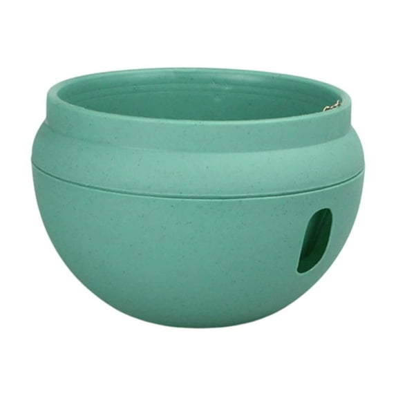 7.09in Self-Watering Hanging Planter - Eco-Friendly Plastic Flower Pot with Drainage Tray, for Succulents/Vines (Garden/Indoor Decor, Hanging Chain Included)