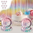 thumbnail image 1 of 7.09x7.09 Inch s Birthday Party Decoration Colorful Scale Paper Plates Cups Napkins Tableware Set Exquisite Party Theme Disposable Tableware 20-Piece Set, 1 of 6