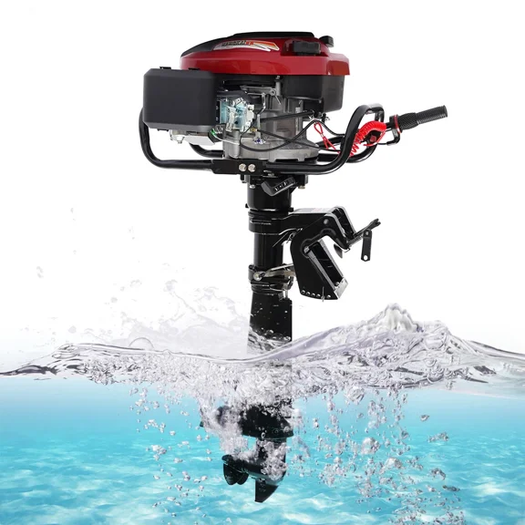 7.0HP 4-Stroke 196CC Heavy Duty Outboard Motor Boat Engine w/Air Cooling System