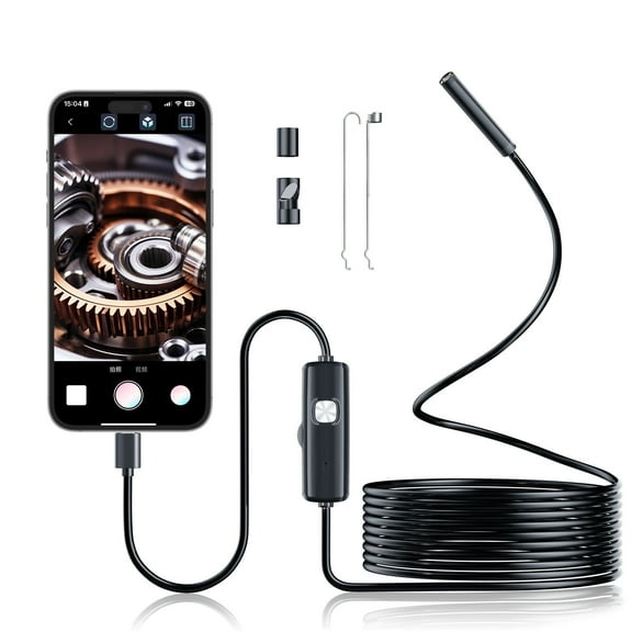 7.0MM TYPE-C Endoscope Camera IP67 Waterproof 6 LEDs Adjustable USB Android Flexible Inspection Borescope Cameras for Phone PC