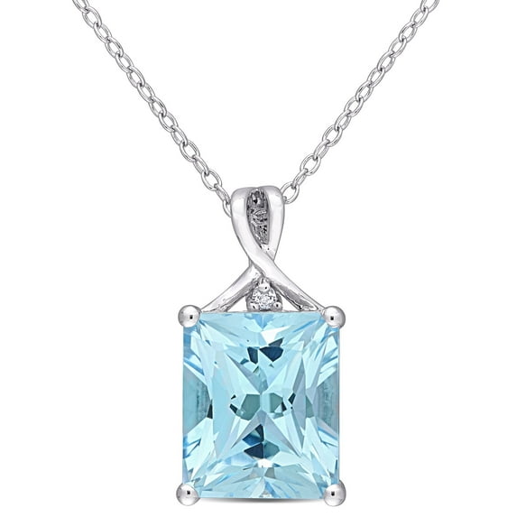 Everly Women's 7.5CT TGW Blue Topaz Sterling Silver Pendant