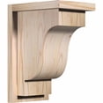 thumbnail image 1 of 7 1/2"W x 10"D x 14"H Newport Smooth Corbel w/Backplate, Douglas Fir, 1 of 9