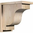 thumbnail image 1 of 7 1/2"W x 14"D x 14"H Newport Smooth Corbel w/Backplate, Douglas Fir, 1 of 9