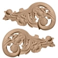 thumbnail image 1 of 7 1/2"W x 3 1/2"H x 1/2"D (Each Side) Small Springtime Scrolls (Pair), Rubberwood, 1 of 1