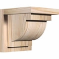 thumbnail image 1 of 7 1/2"W x 8"D x 8"H Alpine Smooth Corbel w/Backplate, Douglas Fir, 1 of 9