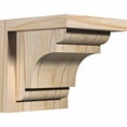 thumbnail image 1 of 7 1/2"W x 8"D x 8"H New Brighton Smooth Corbel w/Backplate, Douglas Fir, 1 of 9