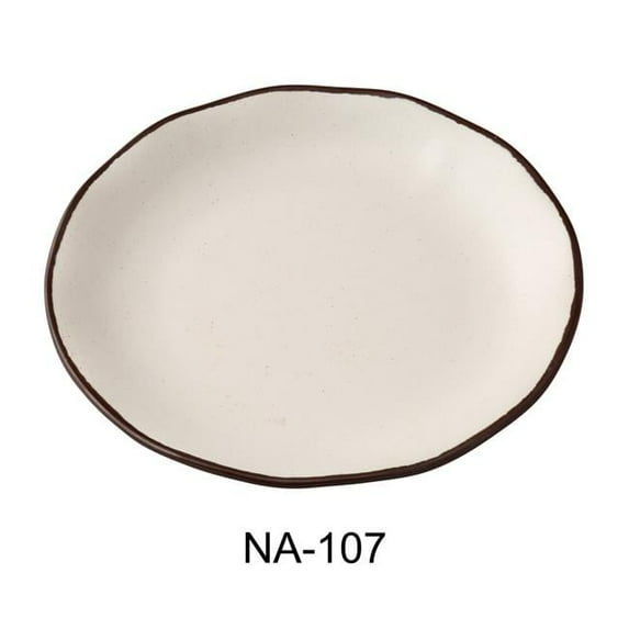 Yanco NA-107 Nature Art 7.5 x 0.75 in. Round Plate, White - Melamine - Pack of 48