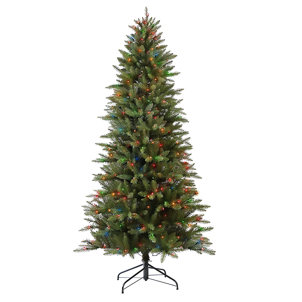 7 1/2 ft. Pre-lit Fraser Fir Pencil Artificial Christmas Tree 350 UL listed Multi Lights