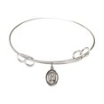 thumbnail image 1 of 7 1/2 inch Round Double Loop Bangle Bracelet w/ St. Alice in Sterling Silver, 1 of 3