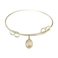 thumbnail image 1 of 7 1/2 inch Round Double Loop Bangle Bracelet w/ St. Blaise in Gold-Filled, 1 of 3