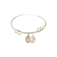thumbnail image 1 of 7 1/2 inch Round Double Loop Bangle Bracelet w/ St. Christopher / Air Force in Gold-Filled, 1 of 3