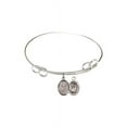 thumbnail image 1 of 7 1/2 inch Round Double Loop Bangle Bracelet w/ St. Christopher/Cheerleading in Sterling Silver, 1 of 3