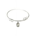thumbnail image 1 of 7 1/2 inch Round Double Loop Bangle Bracelet w/ St. Germaine Cousin in Sterling Silver, 1 of 3