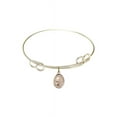 thumbnail image 1 of 7 1/2 inch Round Double Loop Bangle Bracelet w/ St. Hannibal in Gold-Filled, 1 of 3
