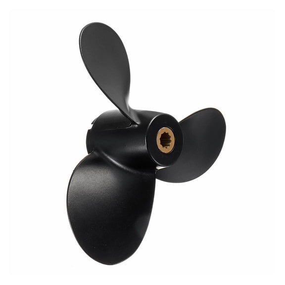 7 1/2 x 6 1/2 Boat Propeller compatible for Outboard Engine 4-6 horsepower 58110-91JM0-019 Aluminum Alloy Black Marine Propeller 3 Blade