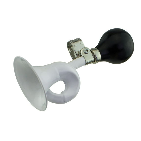 7 1/4" Bugle Bike Horn White