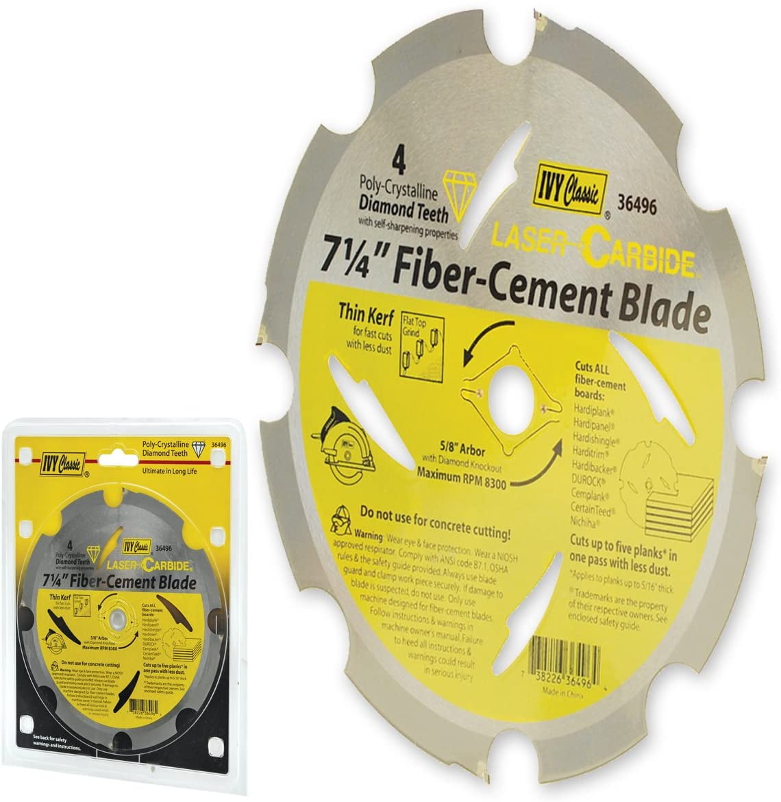 71/4" Fiber Cement Board Blade