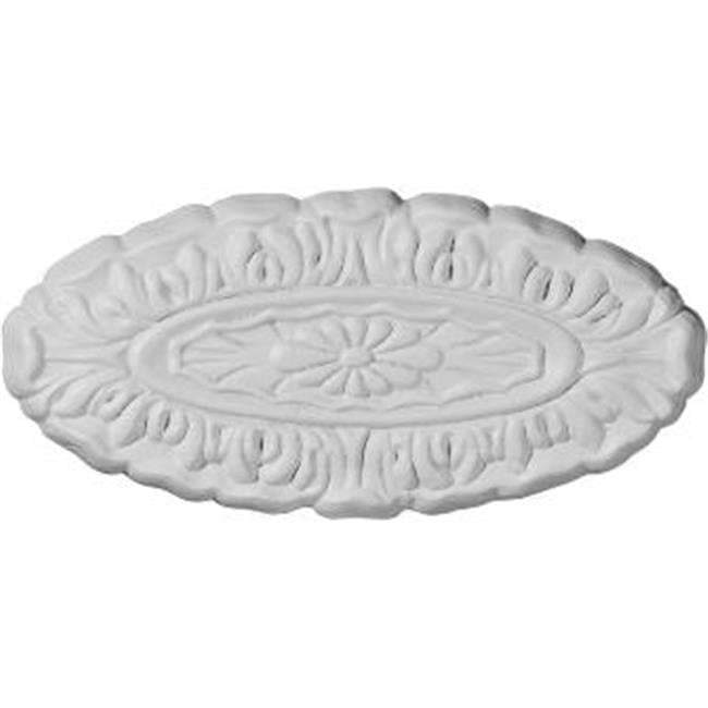 Marcella White Urethane Crown Rosette 7.25 x 3.37 Inches