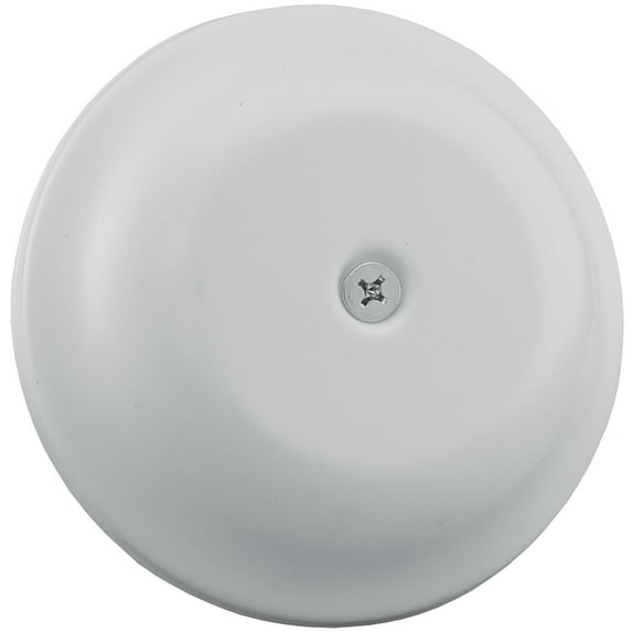 7-1/4" White Finish High Impact Plastic Cleanout Cover Plates Bell Design,PartNo