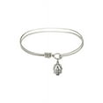 thumbnail image 1 of 7 1/4 inch Oval Eye Hook Bangle Bracelet w/ Miraculous Medal in Sterling Silver, 1 of 3