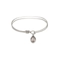 thumbnail image 1 of 7 1/4 inch Oval Eye Hook Bangle Bracelet w/ Our Lady of Tears in Sterling Silver, 1 of 3