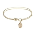 thumbnail image 1 of 7 1/4 inch Oval Eye Hook Bangle Bracelet w/ St. Barnabas in Gold-Filled, 1 of 3