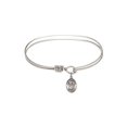 thumbnail image 1 of 7 1/4 inch Oval Eye Hook Bangle Bracelet w/ St. Catherine of Siena in Sterling Silver, 1 of 3