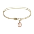 thumbnail image 1 of 7 1/4 inch Oval Eye Hook Bangle Bracelet w/ St. Columbkille in Gold-Filled, 1 of 3