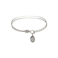 thumbnail image 1 of 7 1/4 inch Oval Eye Hook Bangle Bracelet w/ St. Elizabeth Ann Seton in Sterling Silver, 1 of 3