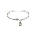 thumbnail image 1 of 7 1/4 inch Oval Eye Hook Bangle Bracelet w/ St. Thomas A Becket in Sterling Silver, 1 of 3
