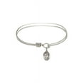 thumbnail image 1 of 7 1/4 inch Oval Eye Hook Bangle Bracelet w/ St. Thomas Aquinas in Sterling Silver, 1 of 3