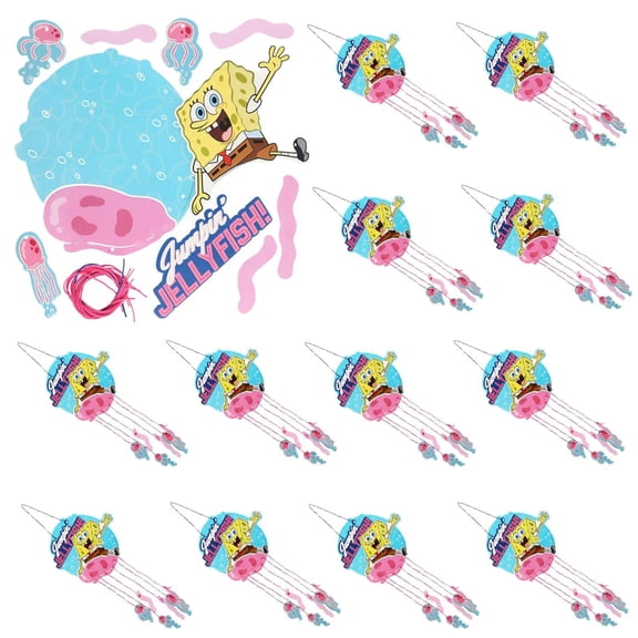 7 1/4" x 12 1/2" SpongeBob SquarePants Jumping Jellyfish Plastic Sign Craft Kit - Makes 12