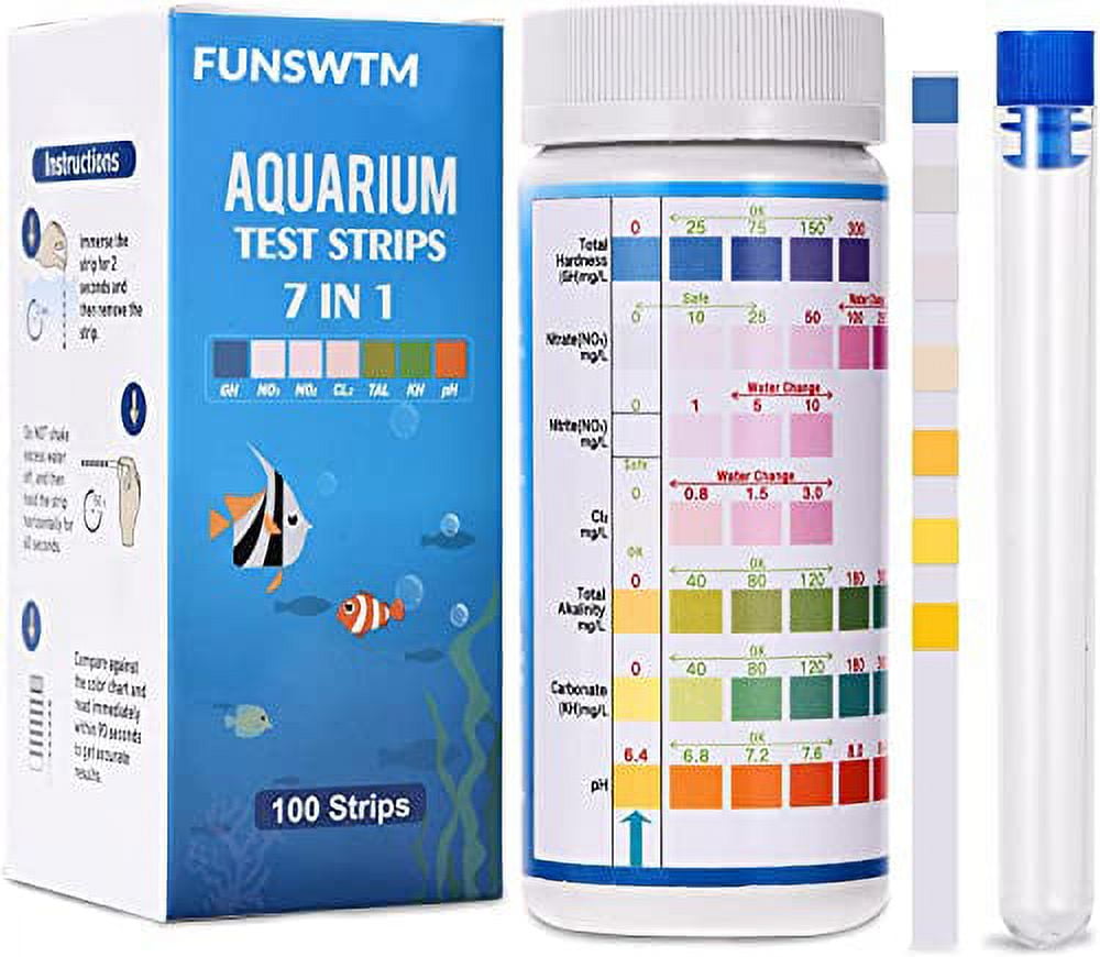 7 in 1 Aquarium .. Test Strips, Fish Tank .. Test Kit,Freshwater