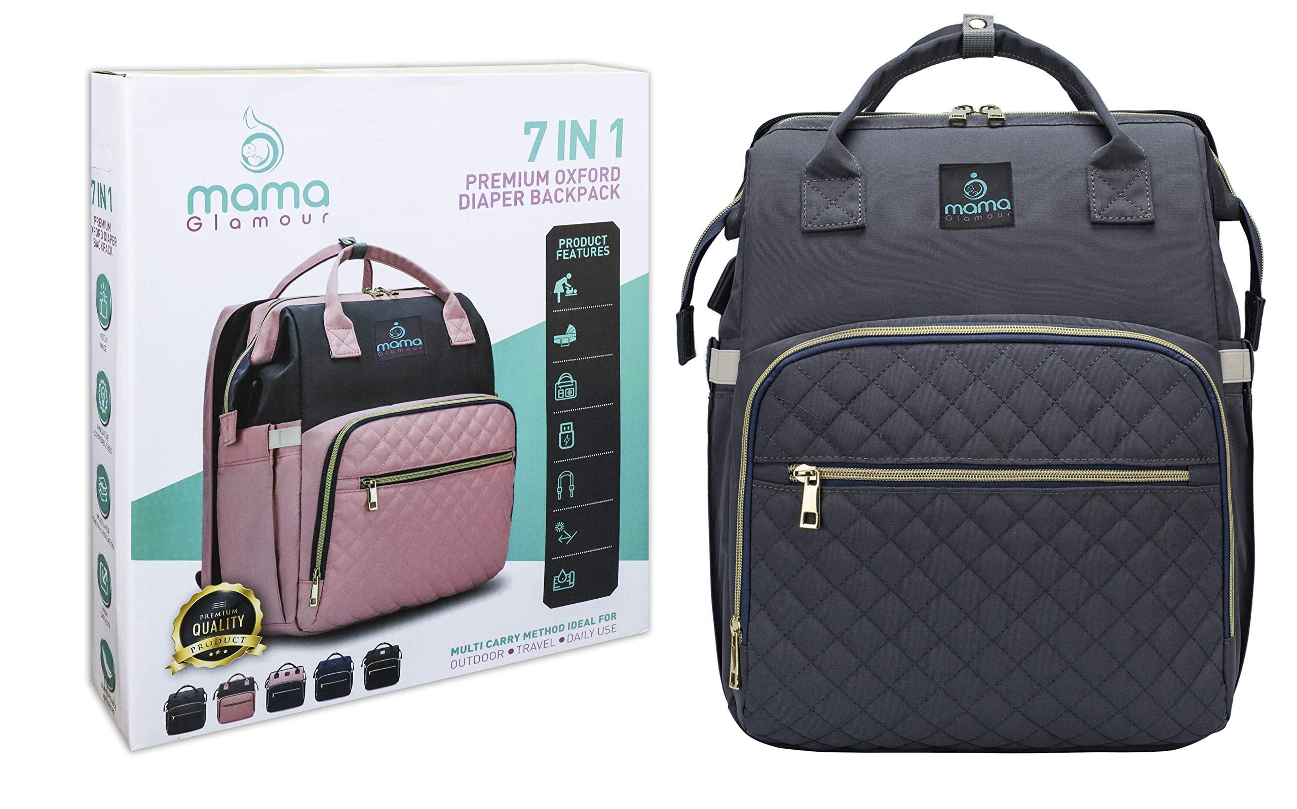 7 in 1 Diaper Bag Backpack with Waterproof Baby Bed, Changing Station, and Travel Pad - Walmart.com 7 in 1 Diaper Bag Backpack with Waterproof Baby Bed, Changing Station, and Travel Pad - Walmart.com