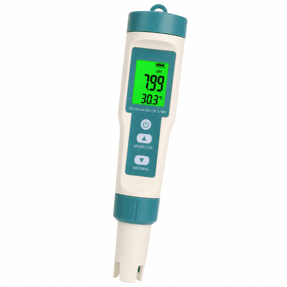 7 In 1 Digital Water Quality Tester pH TDS EC Salinity ORP Temperature Specific Gravity Meter IP67 Waterproof LCD Test Pen For Drinking Water Pool Aquarium Hydroponics
