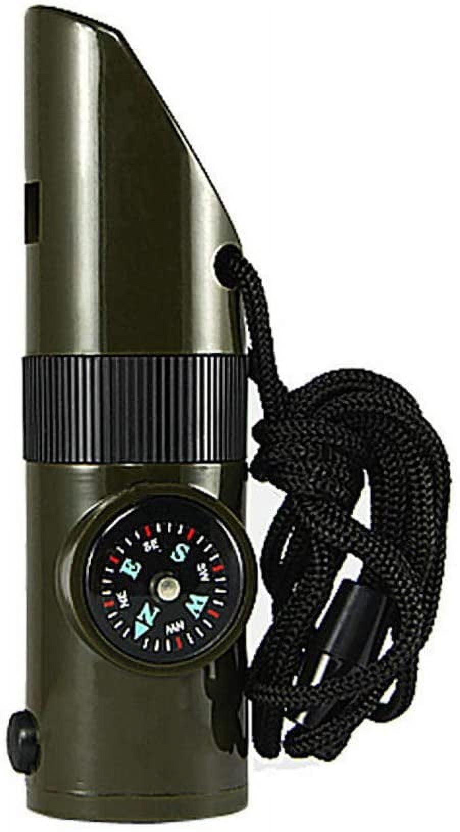 1pc 4-in-1 Outdoor Multifunctional Whistle With Compass, Magnifying Glass,  And Thermometer For Hiking & Camping