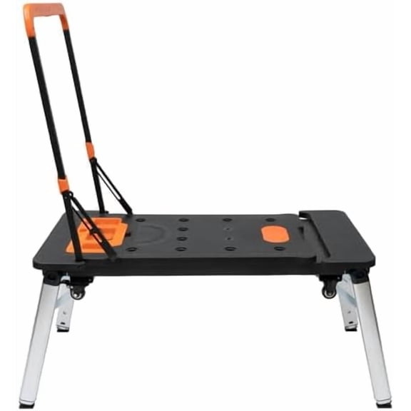 7 in 1 Folding Workbench,Load Capacity 550Lbs Portable Folding Table Multipurpose Heavy Duty Workbench for Garage As Scaffold Platform Car Creeper and Hand Truck$$Tools & Hardware Other