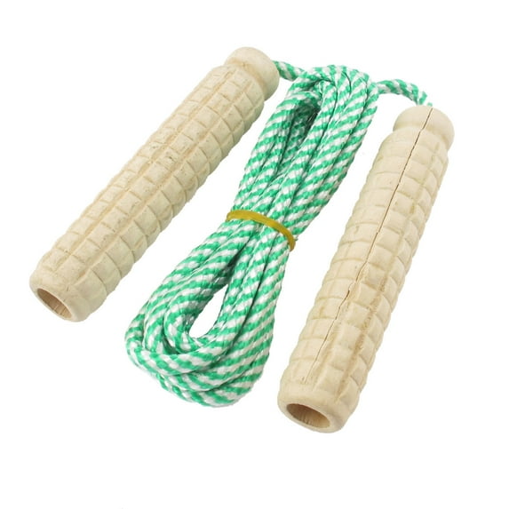 7.1 Ft Nylon String Wooden Grips Fitness Exercise Jump Rope Skipping Rope