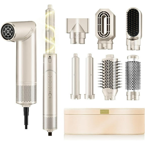 7 in 1 High-Speed Hot Air Styler 110,000 RPM Rotatable Hair Styler Professional Frizz-Free Blow Dryer Brush, Fast Drying, No Heat Damage