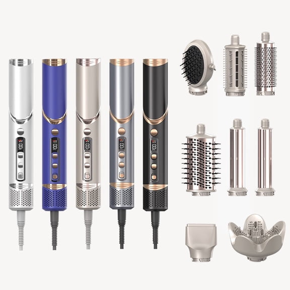 7 in 1 High Speed Hot Air Styler Brush,110,000 RPM Rotatable Hair Styler,Professional Frizz-Free Blow Dryer Brush, Fast Drying, No Heat Damage - Curl, Volumize, Straightening Styling