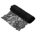 thumbnail image 1 of 7.1 Inch Wide 3 Yard Lace Ribbon Floral Pattern Black Lace Trim Ribbon for Gift Wrapping, Wedding Decor, 1 of 7