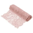 thumbnail image 1 of 7.1 Inch Wide 3 Yard Lace Ribbon Floral Pattern Light Pink Lace Trim Ribbon for Gift Wrapping, Wedding Decor, 1 of 7