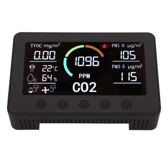 7 in 1 Multi-Functional WIFI Air Quality Detector with 7-Inch LCD Large Screen, Carbon Dioxide Temperature Humidity CO2 TVOC PM2.5 Gas Monitor (10 x 8.7 Inches / 25 x 22 cm)