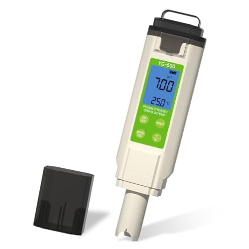 7 in 1 Pool Salt Tester, Digital Salinity & pH ORP Meter for Saltwater Pools, Hot Tubs, Spas, Aquariums, Sodium Chloride Water Quality Monitor$$Garden & Patio