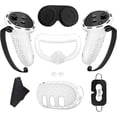 thumbnail image 1 of 7 in 1 Silicone Cover Compatible with Meta/Oculus Quest 3 Accessories, VR Silicone Headset Controller Shell, Eyes, Face, Touch Controller Grip Case & Lens Cover, 1 of 11